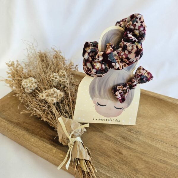 Ensemble chouchou + barrette noires
