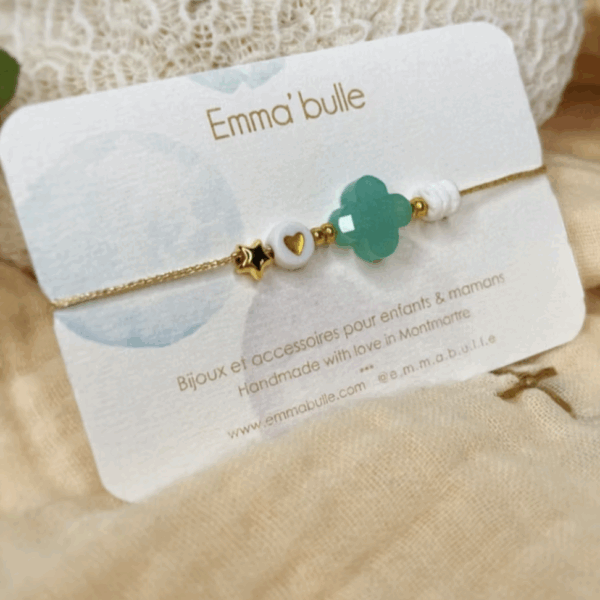 Bracelet enfant "Les Délicates" vert